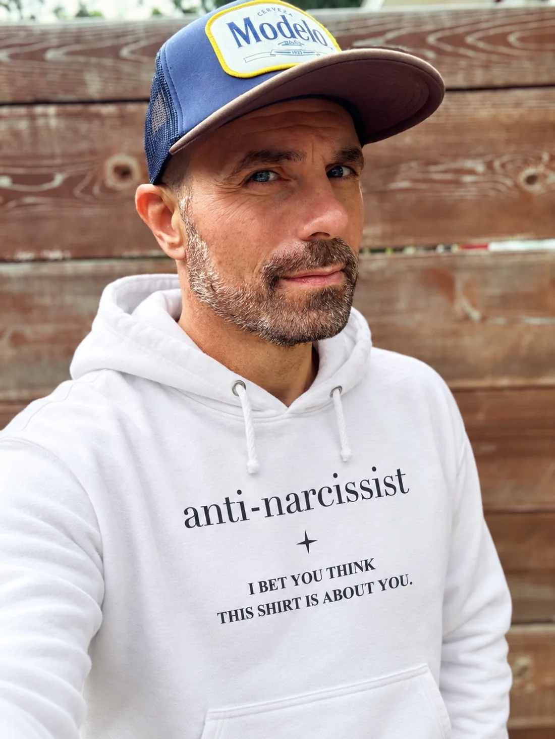 This Shirt Is About You — Premium unisex hoodie, worn styling preview.