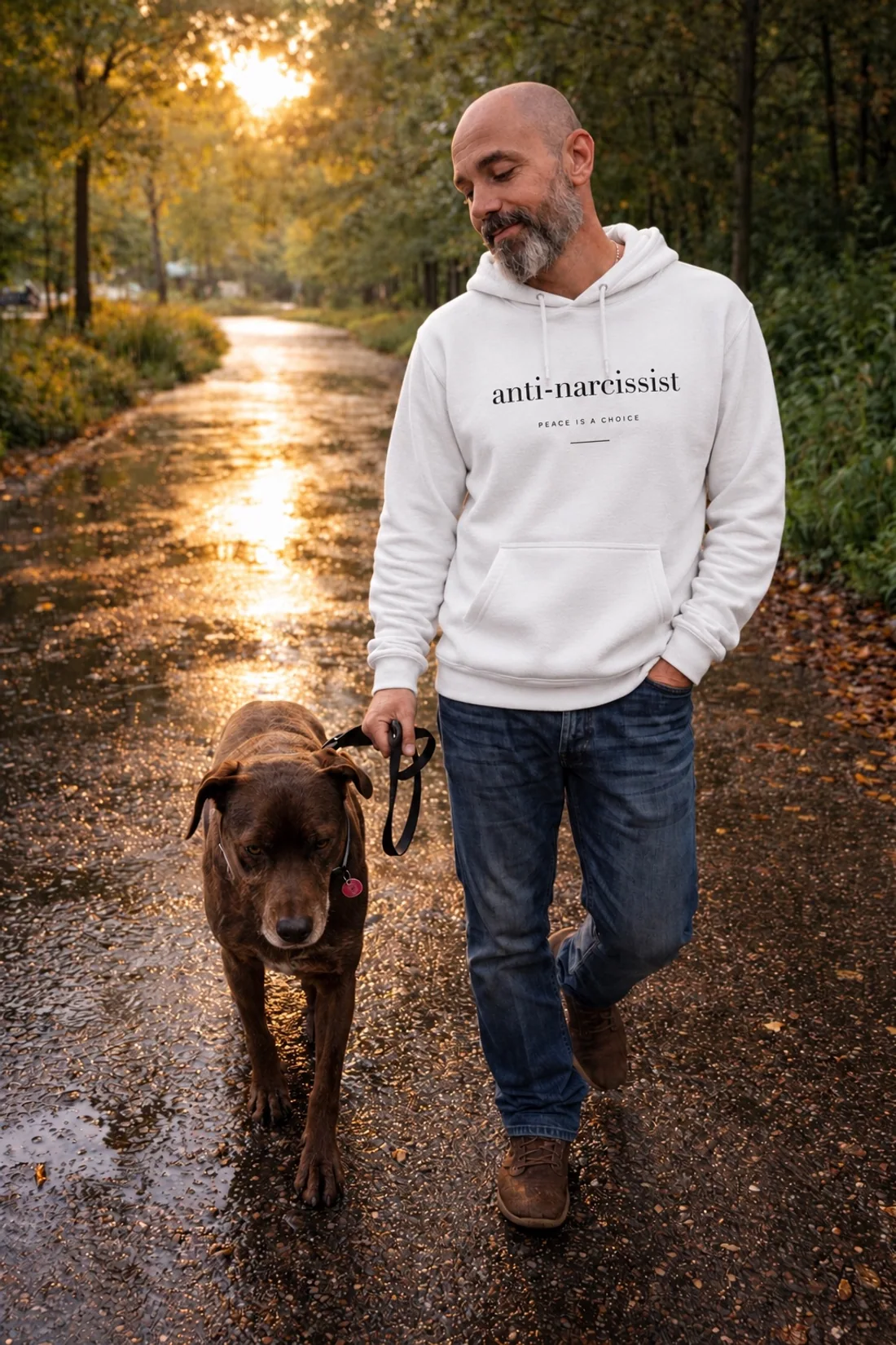 Peace Is a Choice — Premium unisex hoodie, worn styling preview.