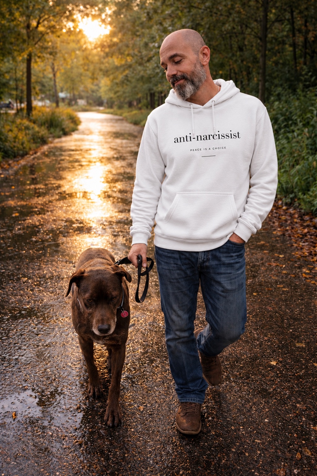Peace Is a Choice — Premium unisex hoodie, worn styling preview.